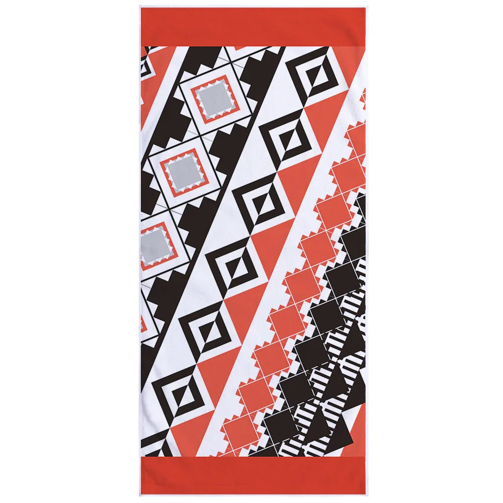 Microfiber Square Print Beach Towel - VAleG