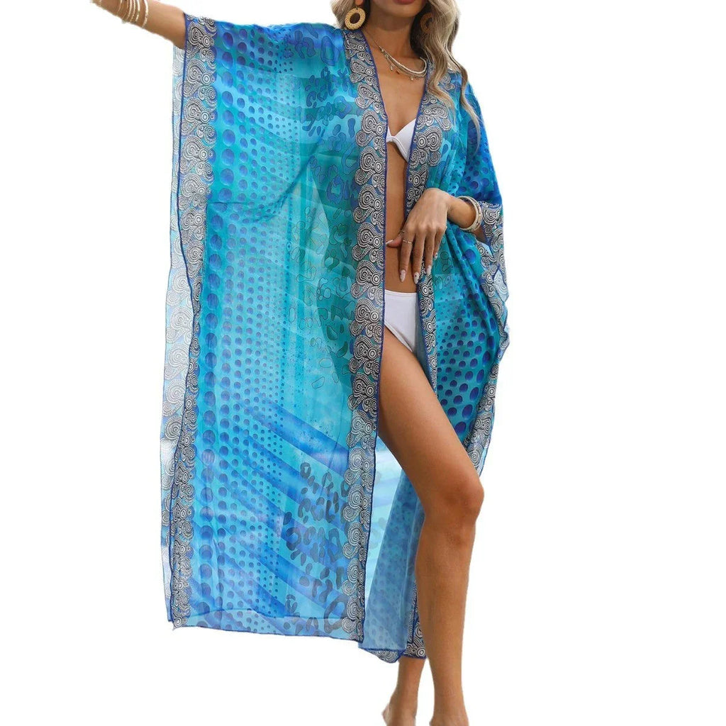 Women's Beach Cover-up Vintage Printing - VAleG