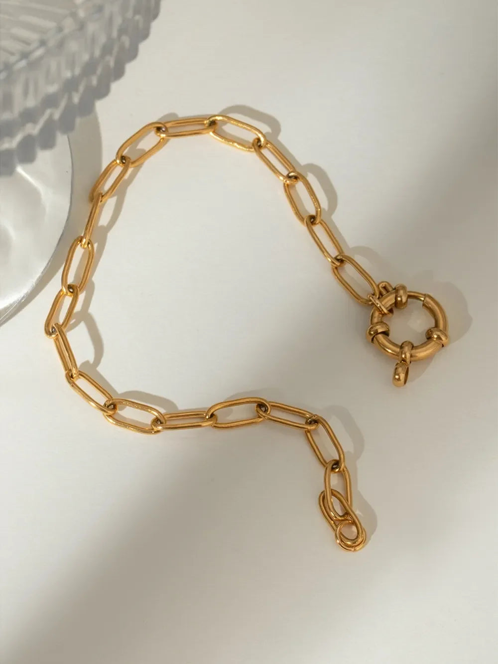 18K Gold-Plated Stainless Steel Chain Bracelet - VAleG