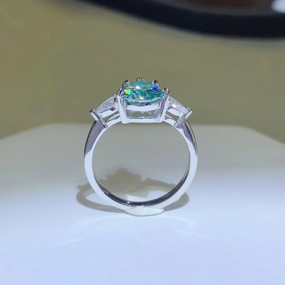 2 Carat 925 Sterling Silver Moissanite Ring - VAleG