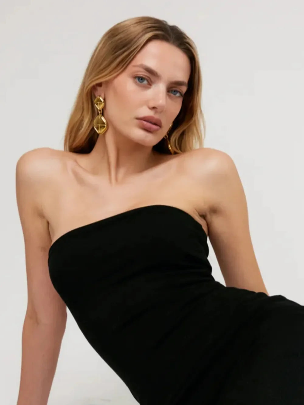 18K Gold-Plated Stainless Steel Square Earrings - VAleG