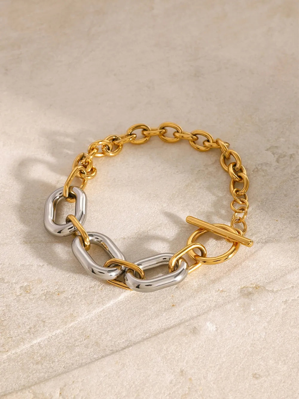 18K Gold-Plated Stainless Steel Chain Bracelet - VAleG
