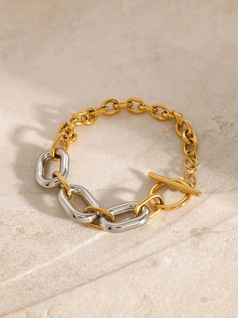 18K Gold-Plated Stainless Steel Chain Bracelet - VAleG
