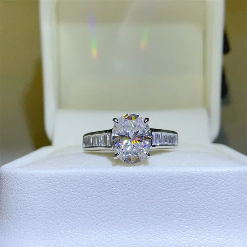 3 Carat Moissanite 925 Sterling Silver Ring - VAleG