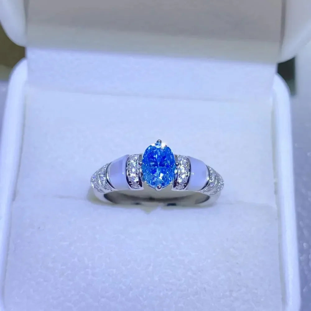 1 Carat Moissanite 925 Sterling Silver Ring - VAleG
