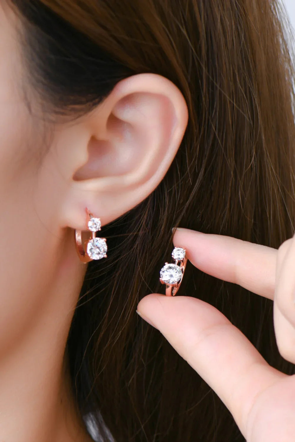 1.3 Carat Moissanite 925 Sterling Silver Earrings - VAleG