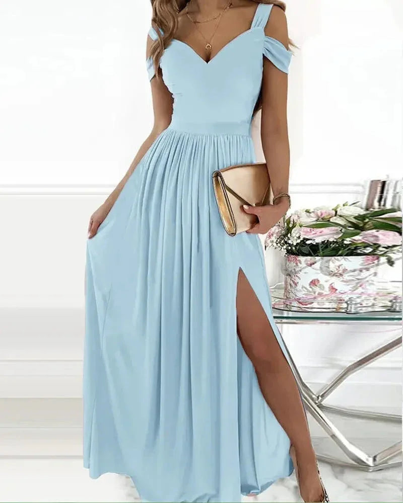 Long Floor Length Elegant Greek Style Pleated Dress - VAleG