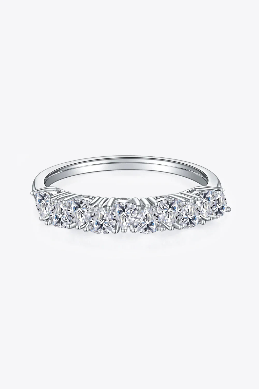 1 Carat Moissanite 925 Sterling Silver Half-Eternity Ring - VAleG