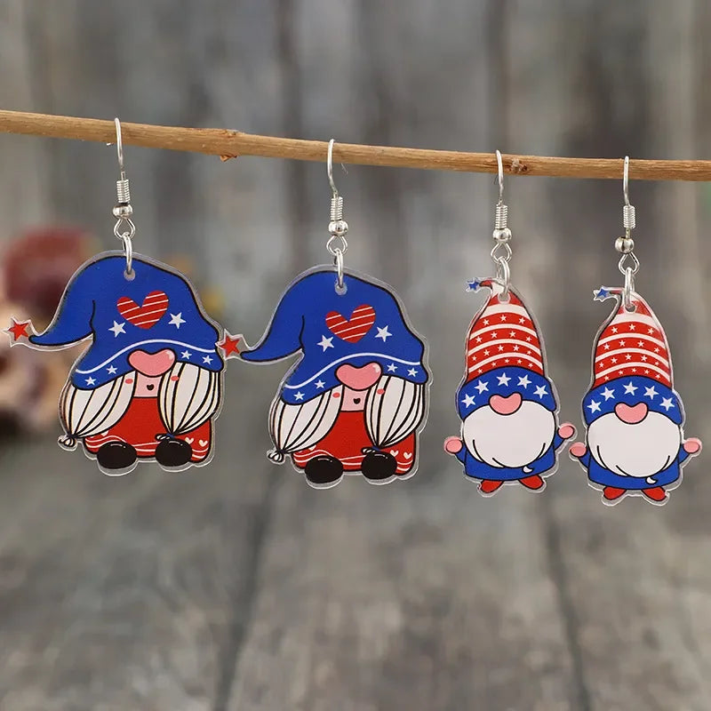 2 Pair Acrylic Gnome Earrings - VAleG