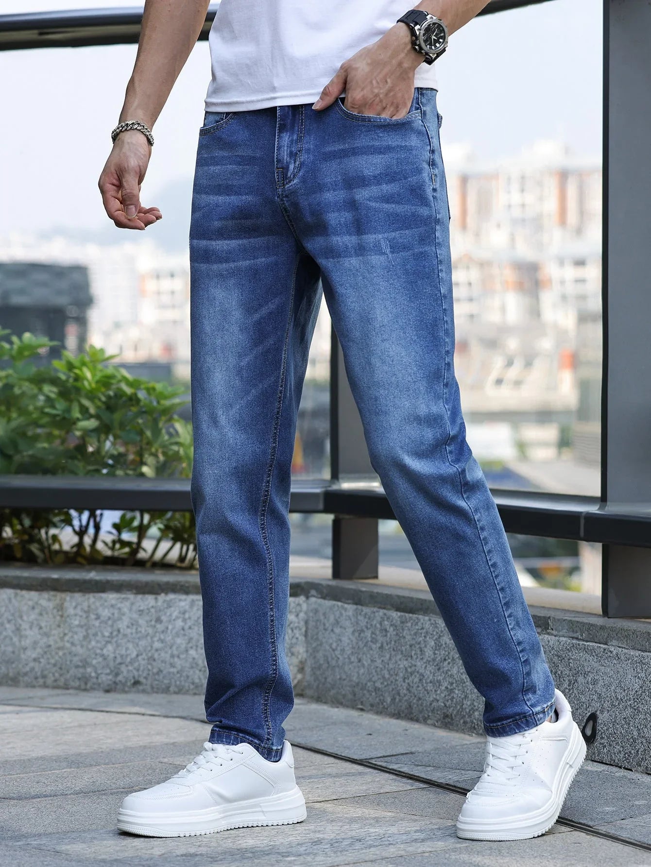 Men's Stretch Slim Jeans - VAleG