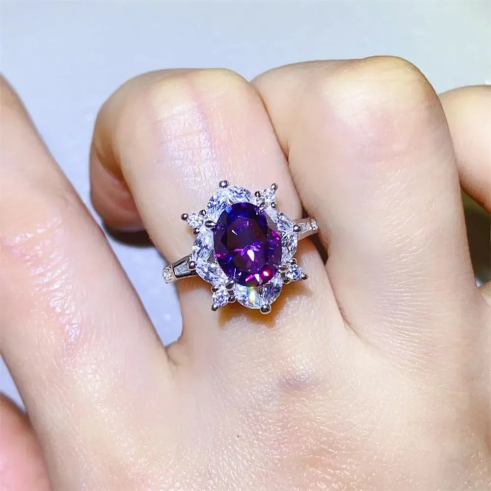2 Carat Moissanite 925 Sterling Silver Ring - VAleG