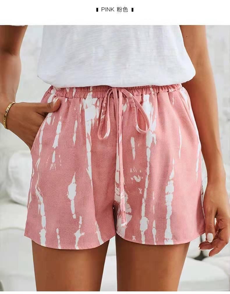 Summer European And American Tie-dye Striped Wide-leg Shorts - VAleG