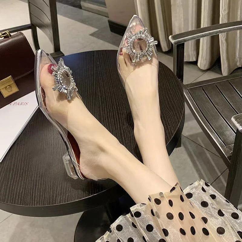 Autumn New Fashion Rhinestone Pointed Toe Stiletto Heel High Heels For Women - VAleG