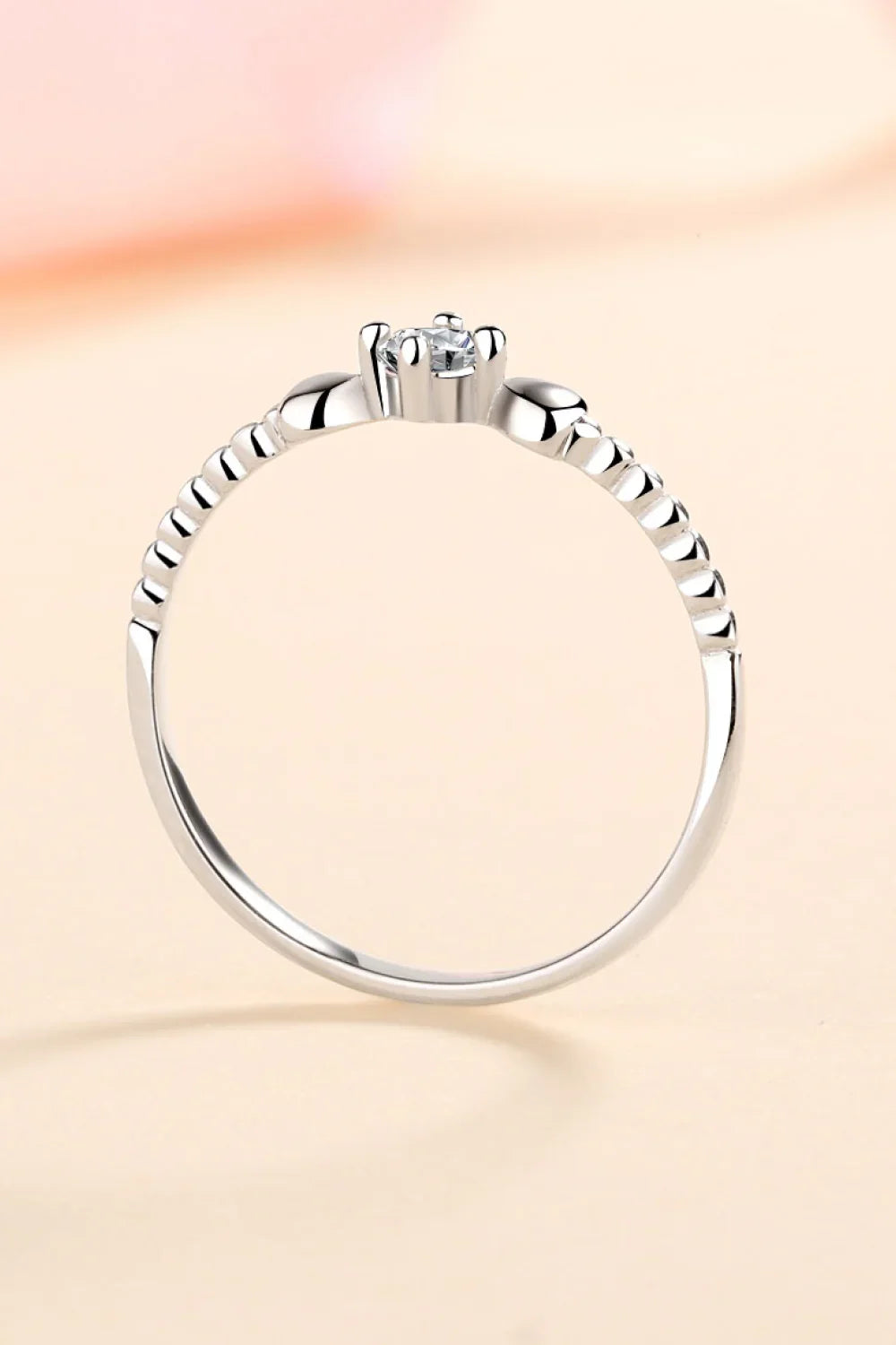 Adored Moissanite Heart 925 Sterling Silver Ring - VAleG