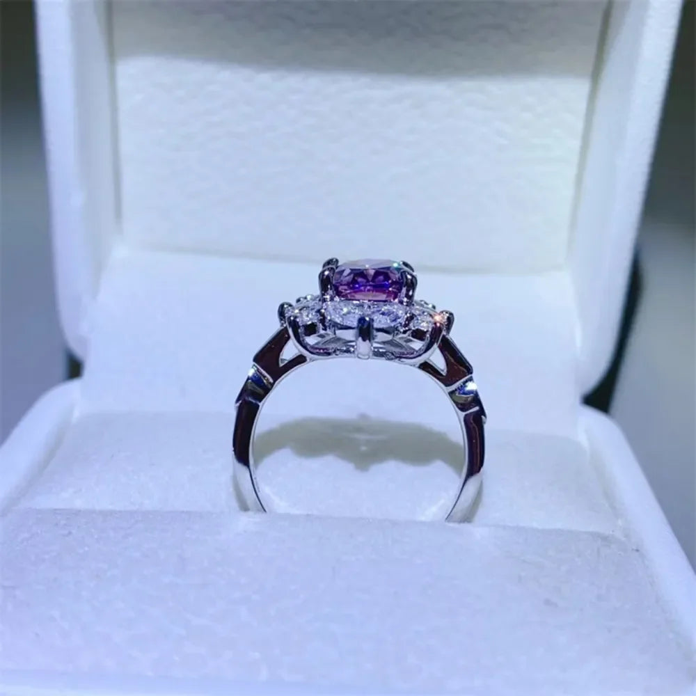 2 Carat Moissanite 925 Sterling Silver Ring - VAleG