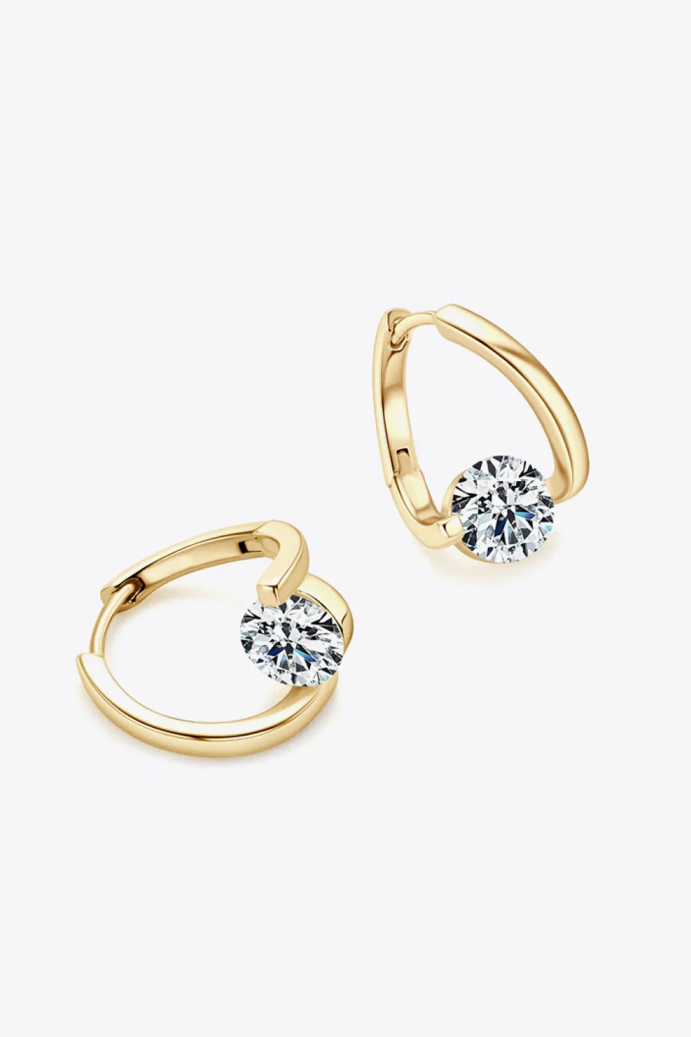 2 Carat Moissanite 925 Sterling Silver Heart Earrings - VAleG