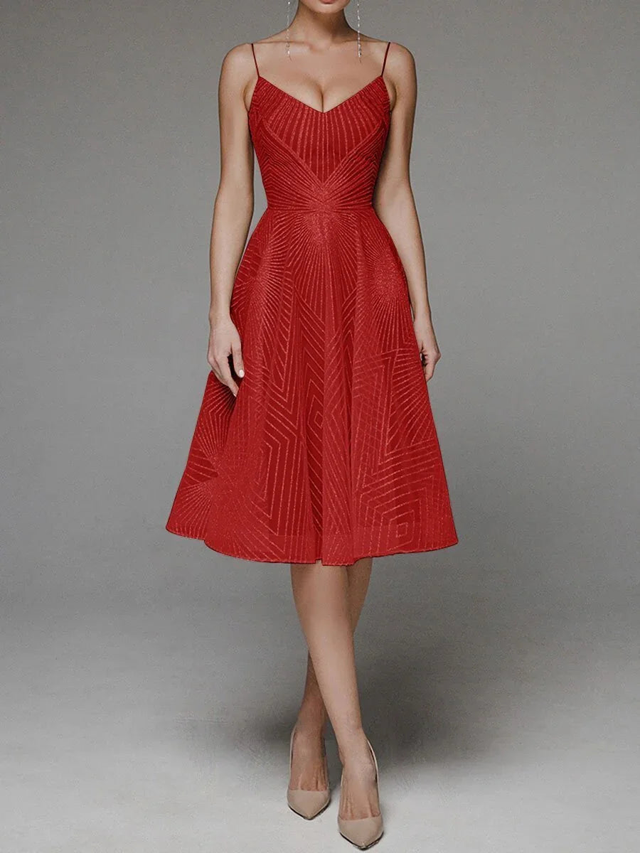 Women's Summer Sling Embroidered Sleeveless Dress - VAleG