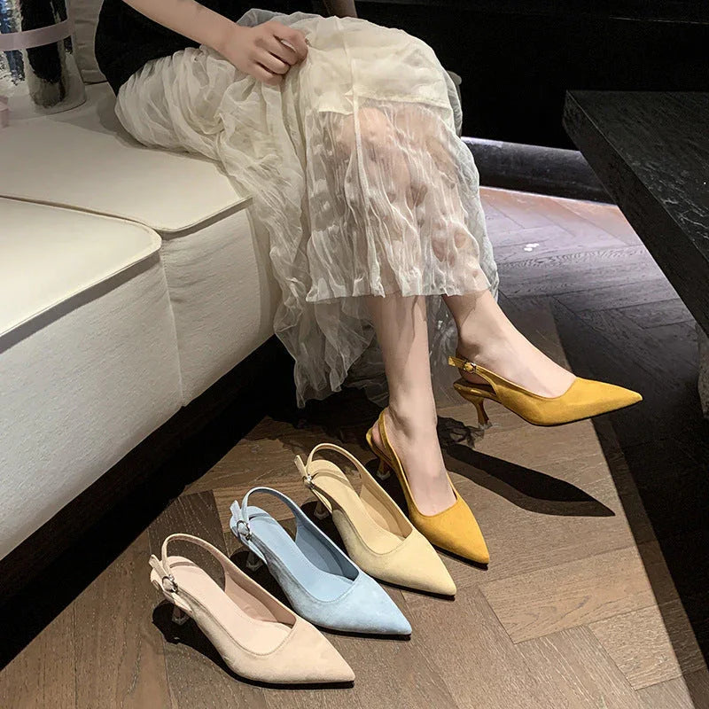 Spring And Summer Stiletto Heel Pointed High Heels - VAleG