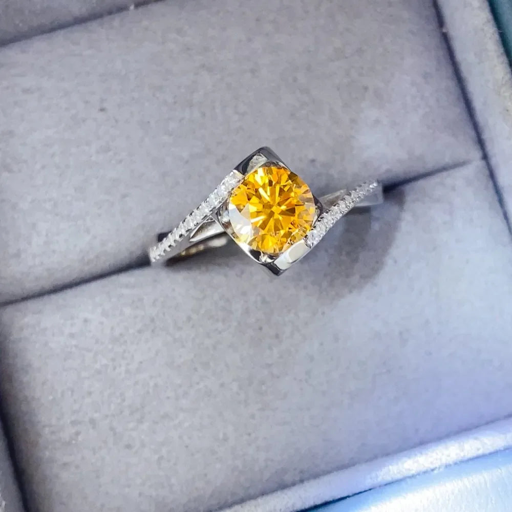 1 Carat Moissanite 925 Sterling Silver Ring - VAleG
