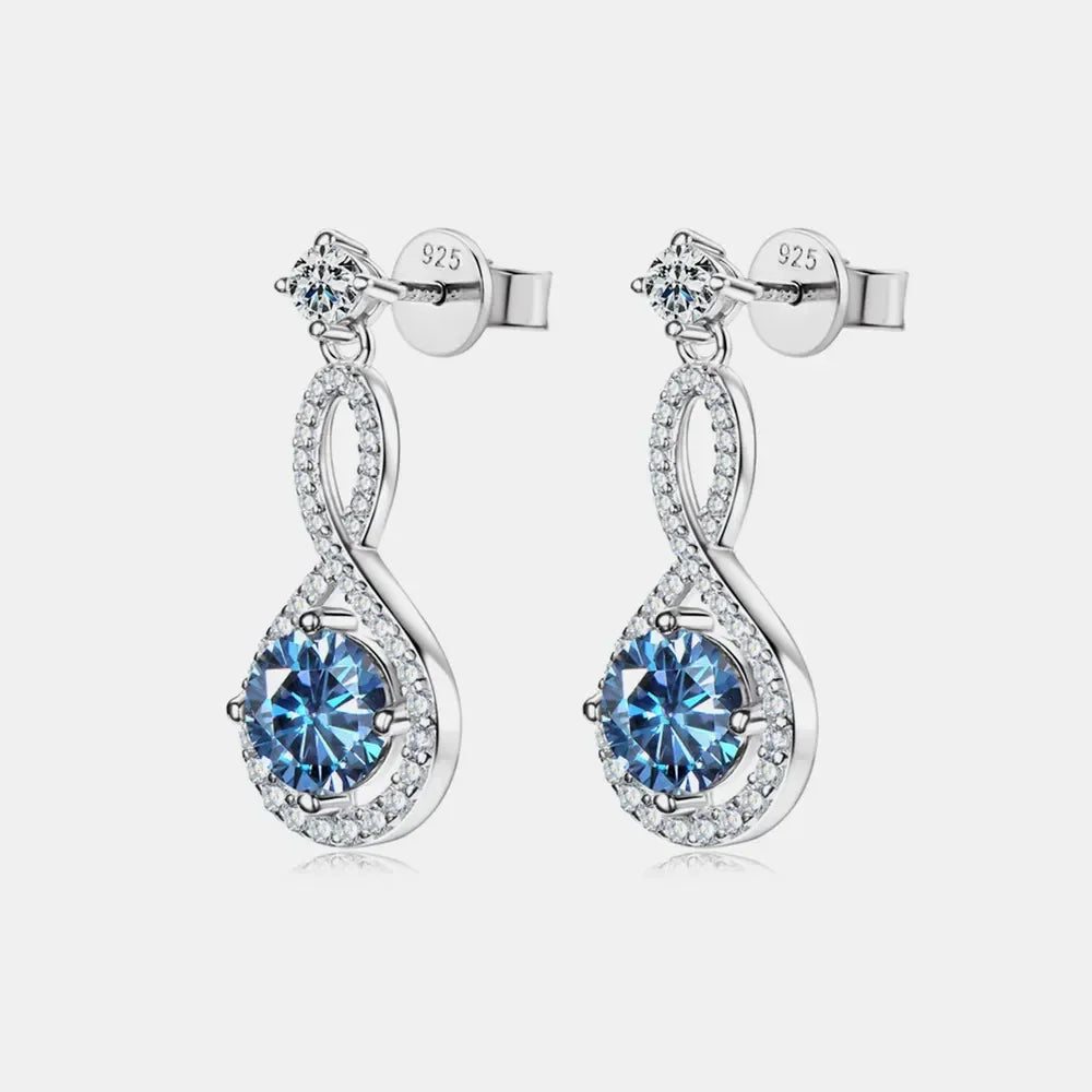 1 Carat Moissanite 925 Sterling Silver Earrings - VAleG