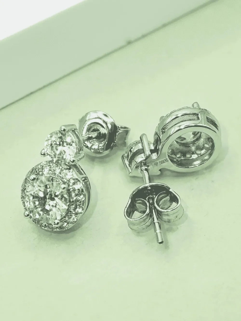 1 Carat Moissanite 925 Sterling Silver Earrings - VAleG