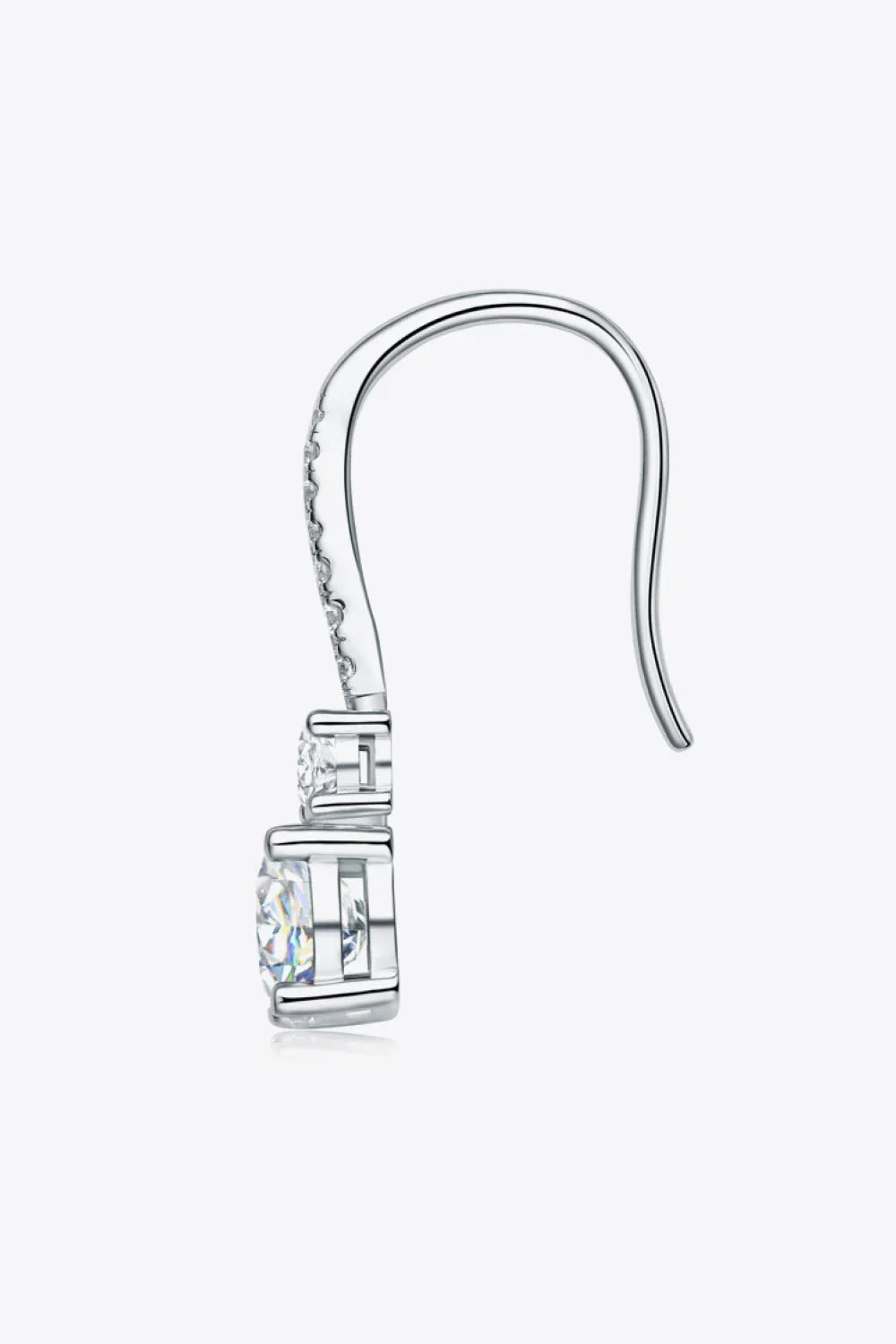 2 Carat Moissanite 925 Sterling Silver Drop Earrings - VAleG