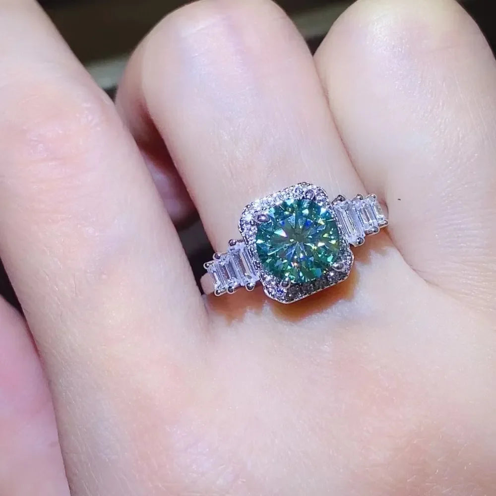 3 Carat Moissanite 925 Sterling Silver Ring - VAleG