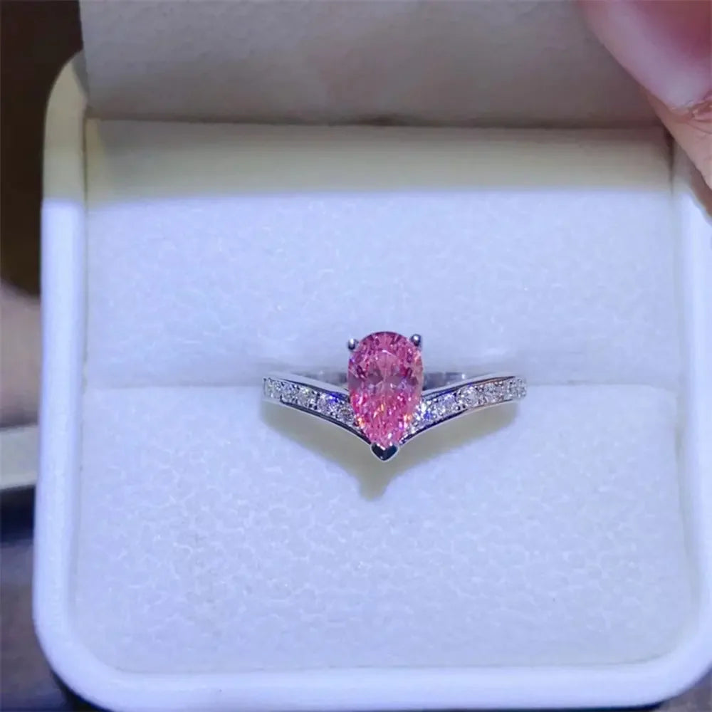 1 Carat Moissanite 925 Sterling Silver Ring - VAleG