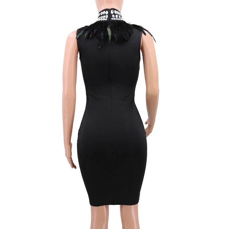 Bandage beads evening dress - VAleG
