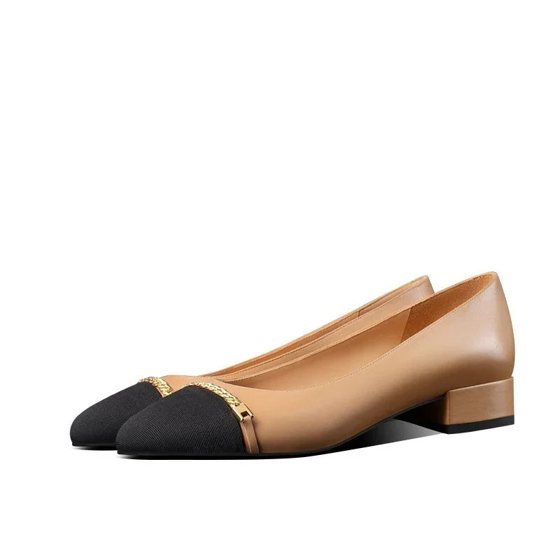 Plus Size Spring And Autumn Leather Soft Bottom Women's Shoes - VAleG
