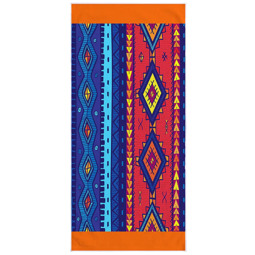 Microfiber Square Print Beach Towel - VAleG