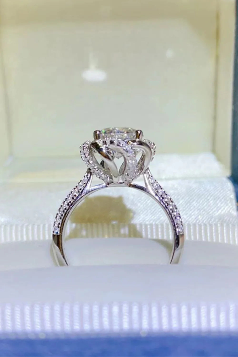 2 Carat Moissanite 925 Sterling Silver Ring - VAleG