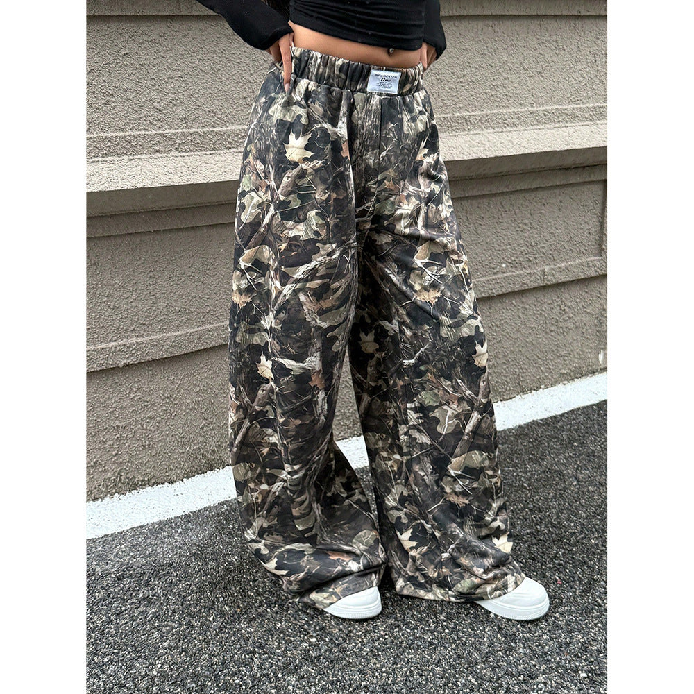 Comodi pantaloni larghi a vita alta a gamba larga