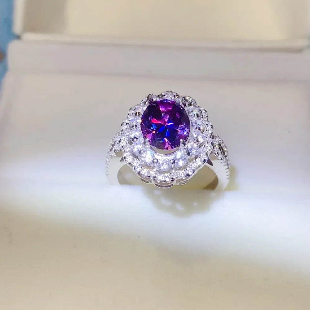 2 Carat Moissanite 925 Sterling Silver Ring - VAleG