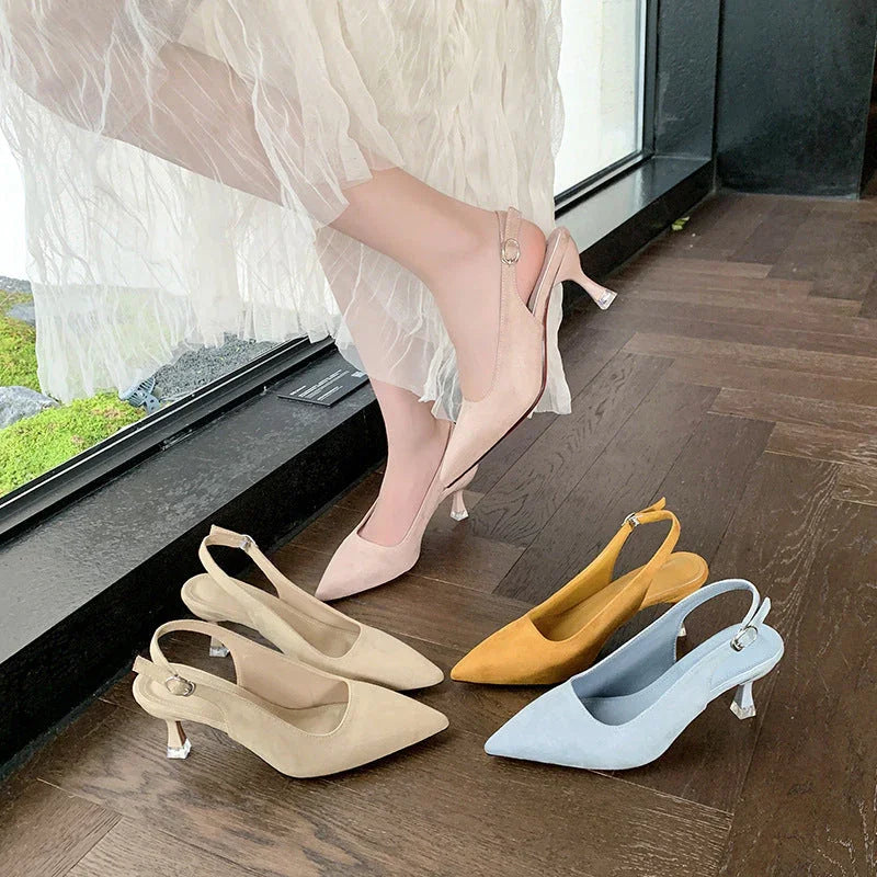 Spring And Summer Stiletto Heel Pointed High Heels - VAleG
