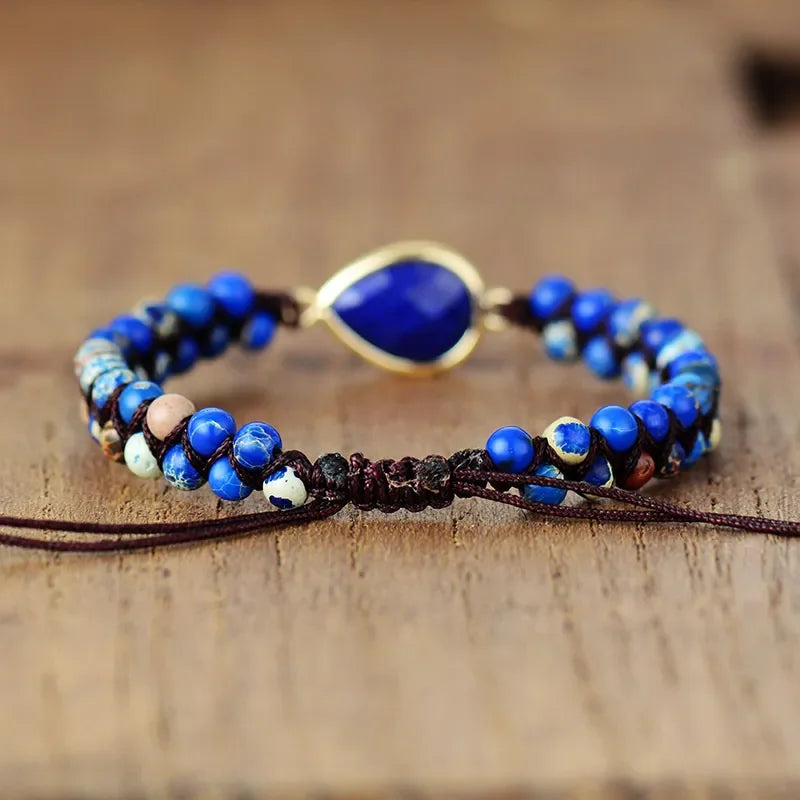 Handmade Teardrop Shape Beaded Bracelet - VAleG