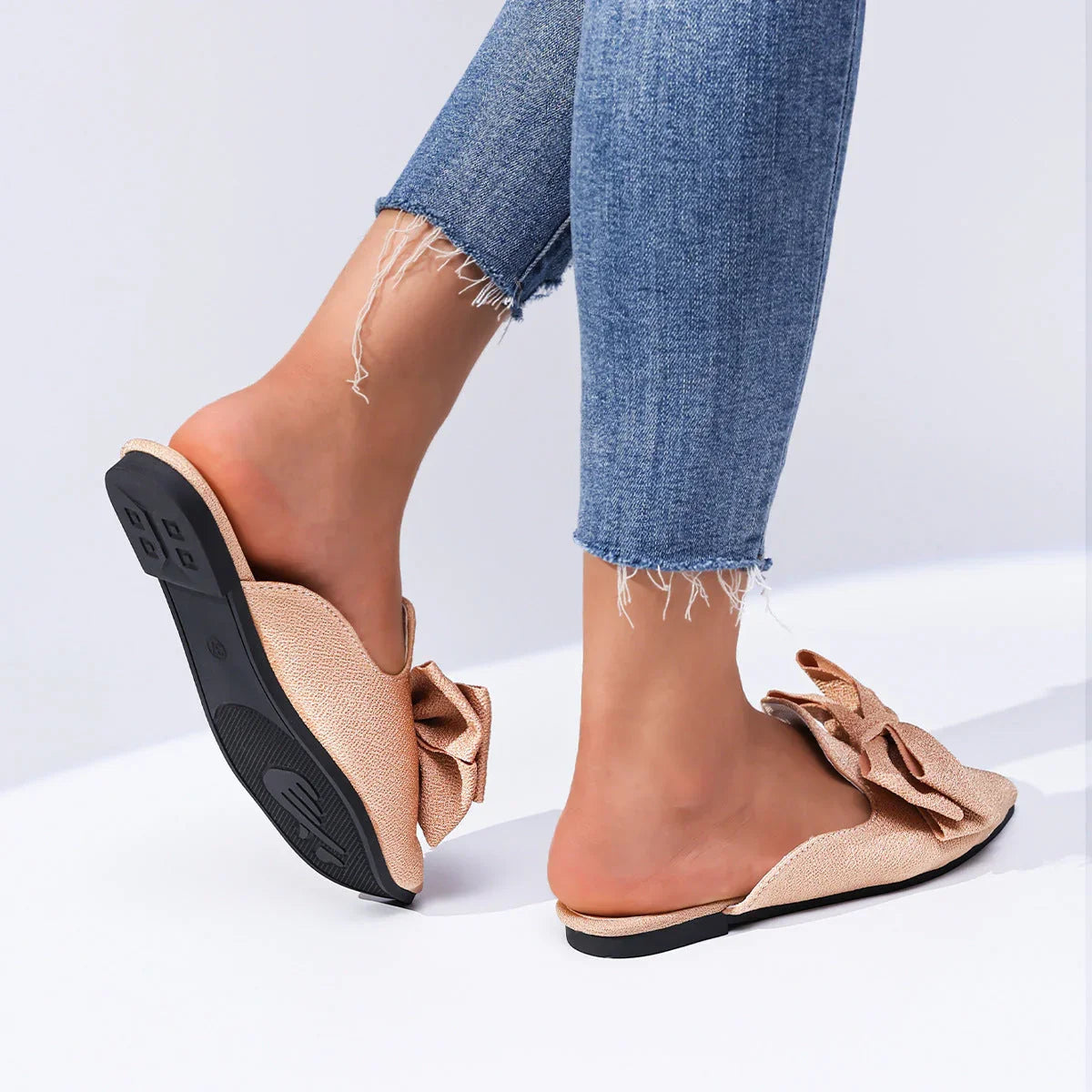 Plus Size Women's Trend Beach Slippers Sandals Bow - VAleG