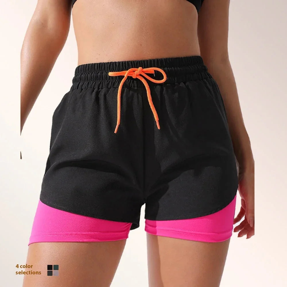 Anti-exposure Drawstring Three-point Fitness Sports Pants - VAleG