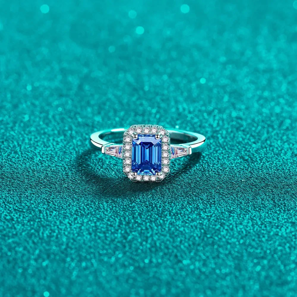 1 Carat Moissanite 925 Sterling Silver Ring - VAleG