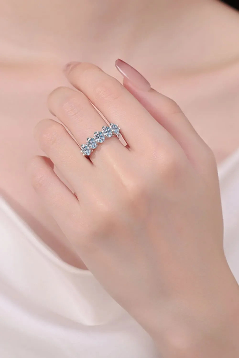 2.5 Carat Moissanite 925 Sterling Silver Ring - VAleG