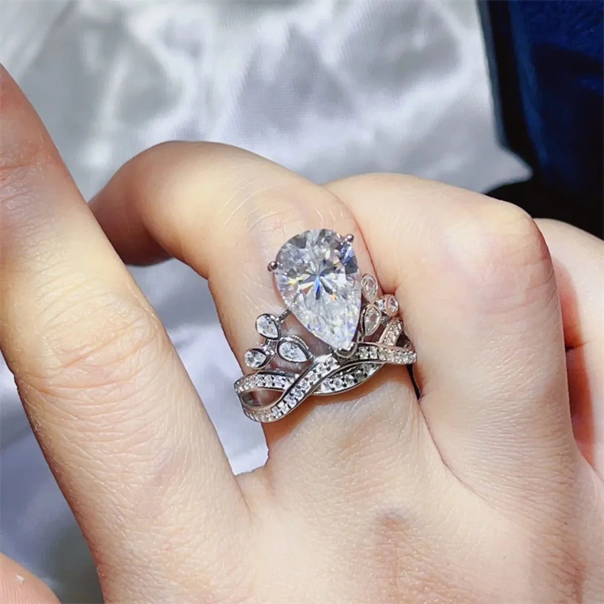 5 Carat Moissanite 925 Sterling Silver Ring - VAleG
