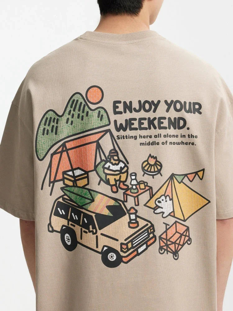 Outdoor Camping Printed T-shirt - VAleG