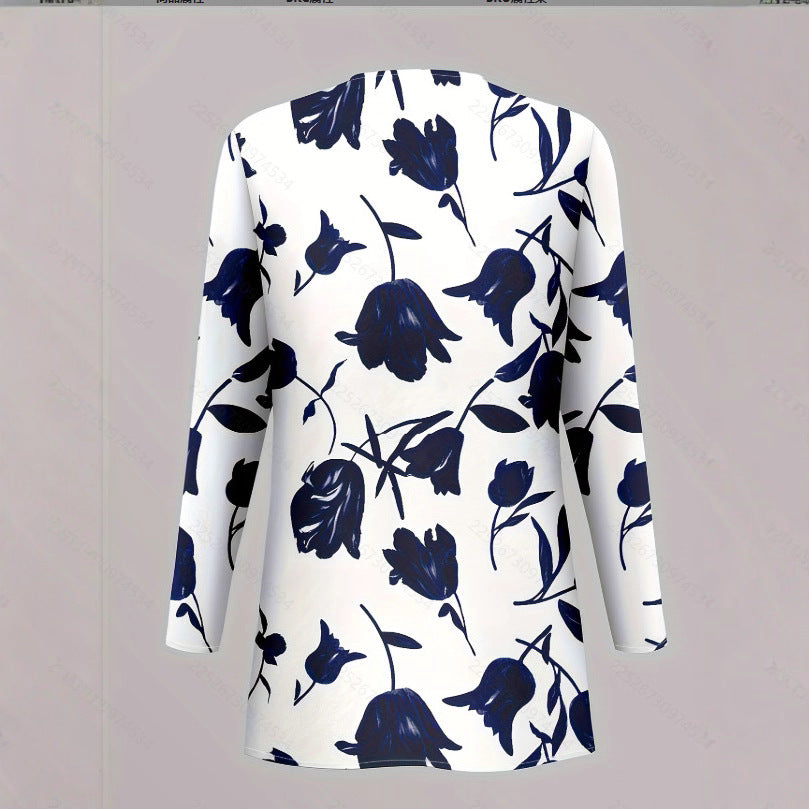 Completo tre pezzi con pantaloni larghi a maniche a cinque quarti