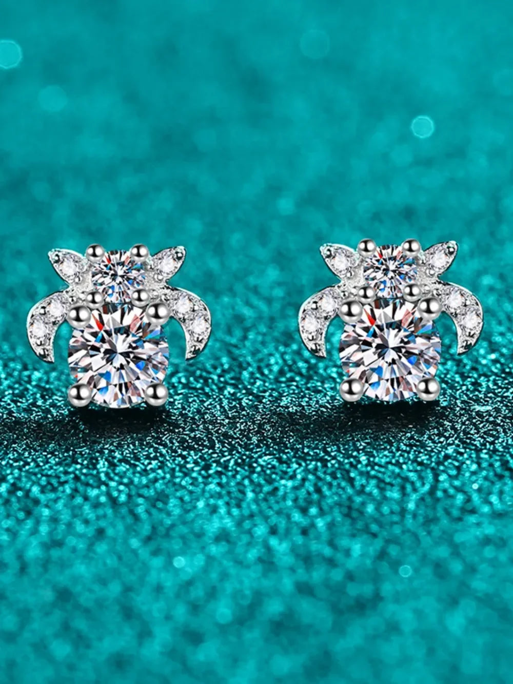 1 Carat Moissanite 925 Sterling Silver Stud Earrings - VAleG