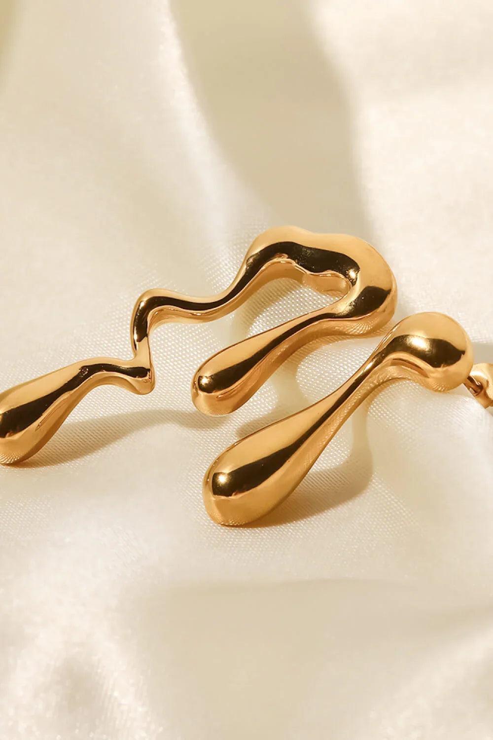 18K Gold Plated Geometric Mismatched Earrings - VAleG