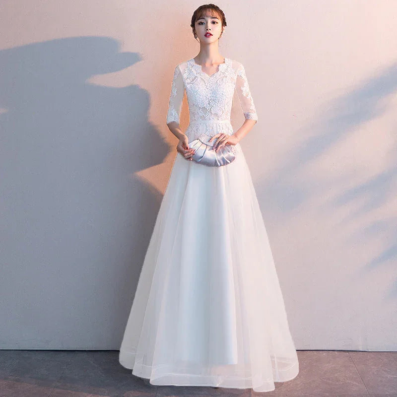 Banquet Elegant Long Black Ladies Annual Meeting Dress - VAleG
