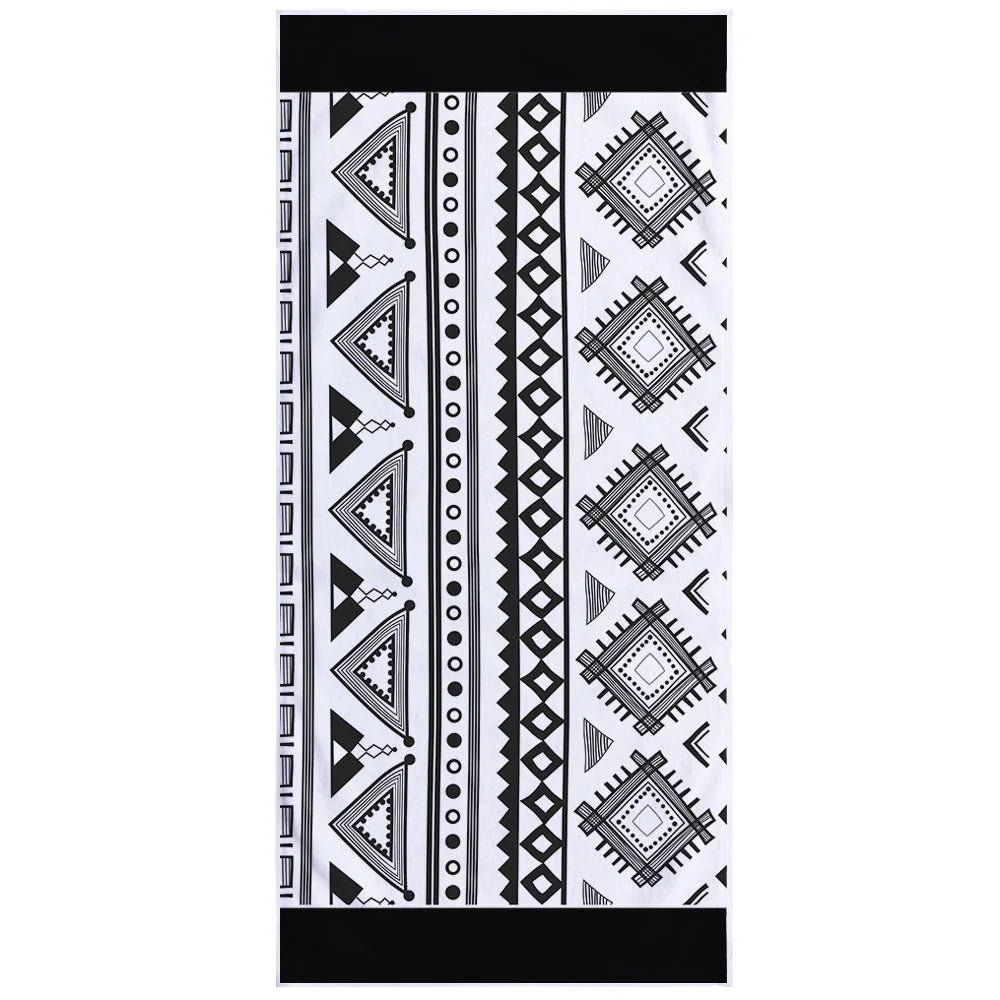 Microfiber Square Print Beach Towel - VAleG