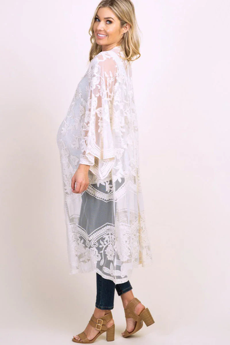 Beach Lace Cardigan Sunscreen Coat Blouse - VAleG