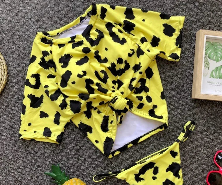 Knotted split swimsuit - VAleG