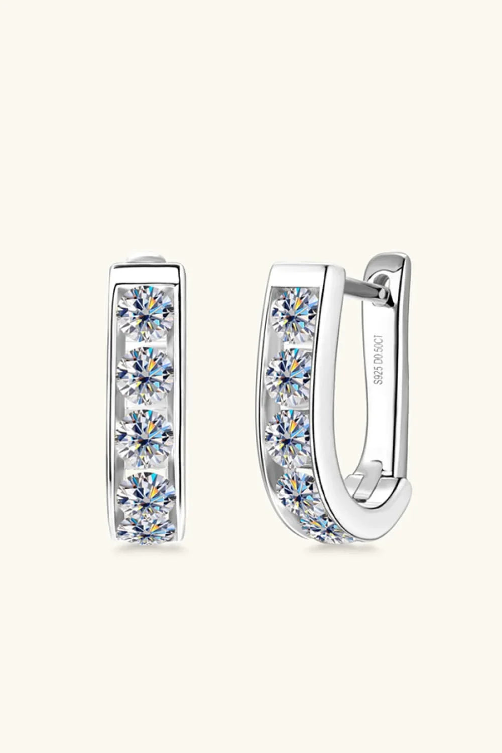 1 Carat Moissanite 925 Sterling Silver Earrings - VAleG